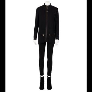 Vintage Don Sayres For Wellmore Black & Gold Wool Blend Sweater Jacket Rare Find